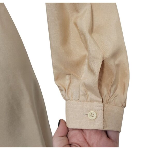 Vintage Silk Shirt Dress 1970s New Threads Belted Midi Hong Kong - Picture 6 of 14